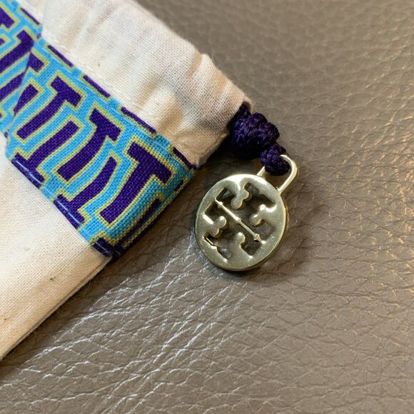 Tory Burch Dust Bag 12"x15" Drawstring Shoes Small Purse Logo Charm, NWOT - Picture 6 of 11